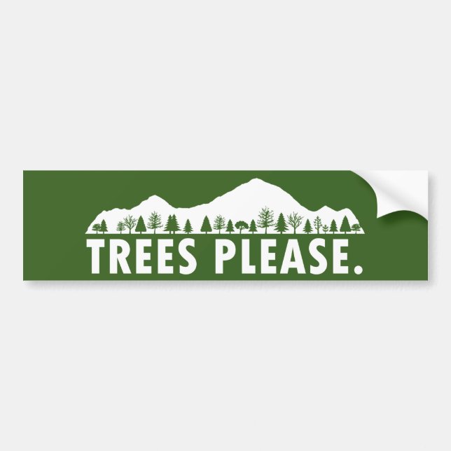 Autocollant De Voiture Arbres S'Il Vous Plaît (Devant)