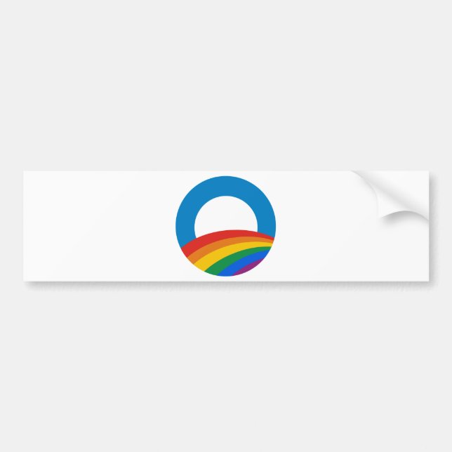 Autocollant De Voiture Arc-en-ciel d'Obama (Devant)