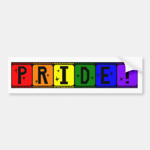 Autocollant De Voiture Arc-en-ciel Filmstrip de gay pride