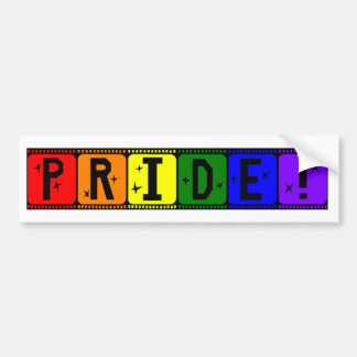 Autocollant De Voiture Arc-en-ciel Filmstrip de gay pride