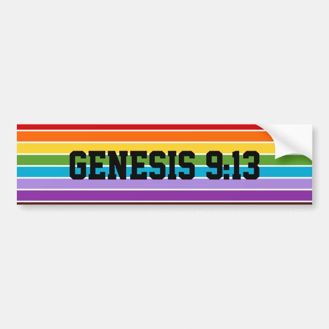 Autocollant De Voiture Arc-en-ciel, Genèse 9:13 (Devant)