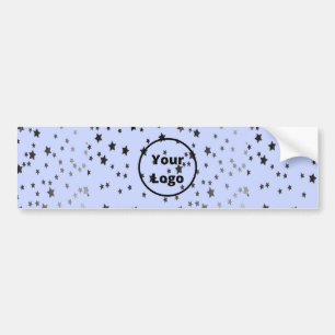 Autocollant De Voiture Argent et étoiles noires sur bleu