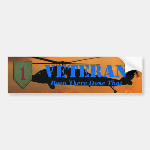 Autocollant De Voiture Armée de terre 1re division d'infanterie Vet vétér