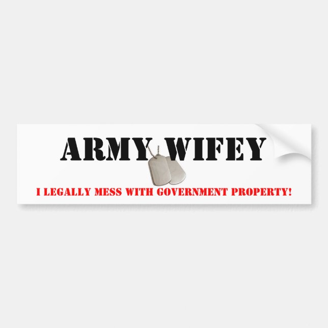 Autocollant De Voiture Armée Wifey (Devant)
