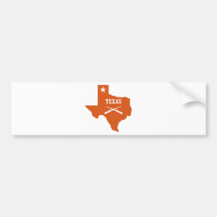 Autocollant De Voiture Armes à feu croisées à étoile seule du Texas E