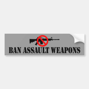 Autocollant De Voiture Armes d'assaut d'interdiction