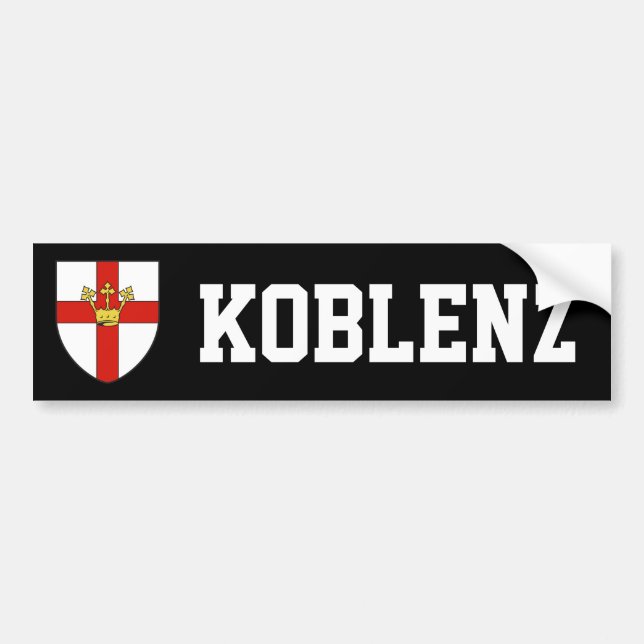 Autocollant De Voiture Armoiries de Koblenz, Allemagne (Devant)