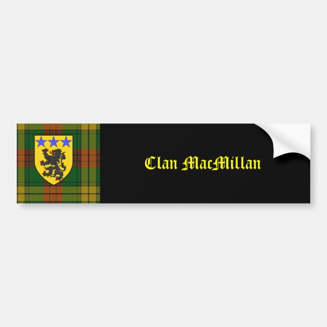 Autocollant De Voiture Armoiries de MacMillan Tartan (Devant)