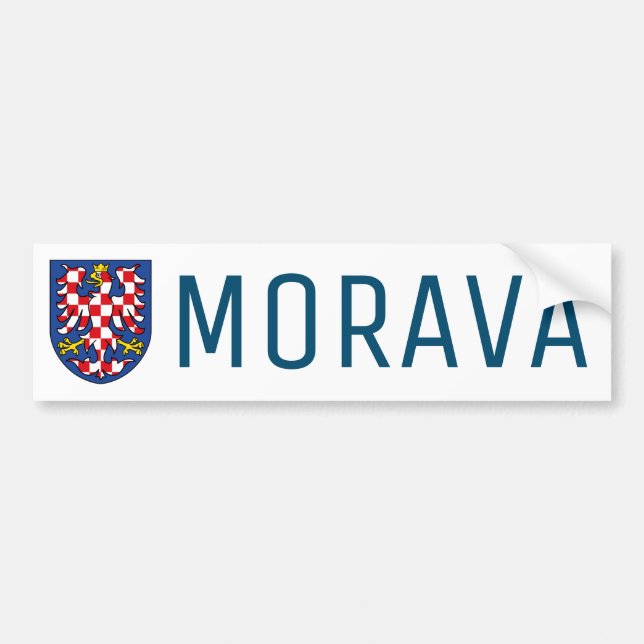 Autocollant De Voiture Armoiries de Moravie - TCHÉTCHIE (Devant)