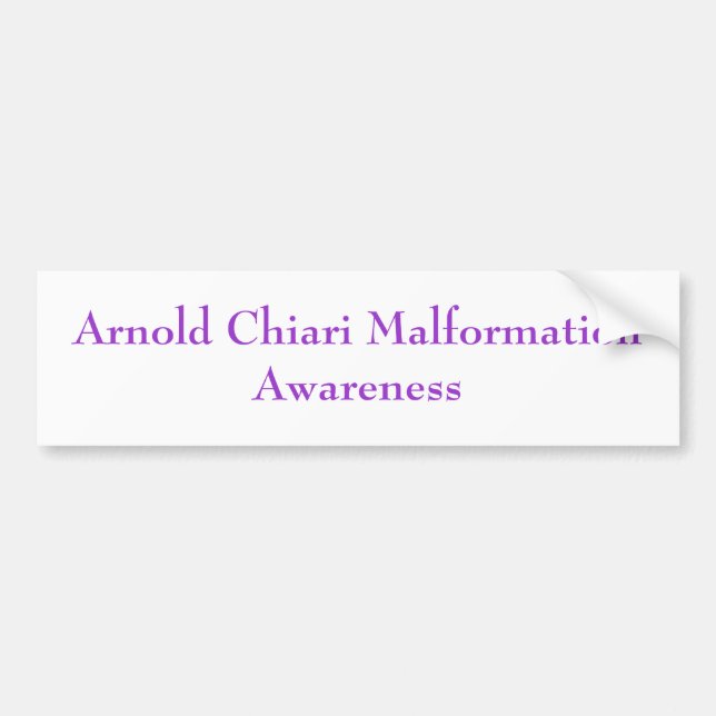 Autocollant De Voiture Arnold Chiari MalformationAwareness (Devant)