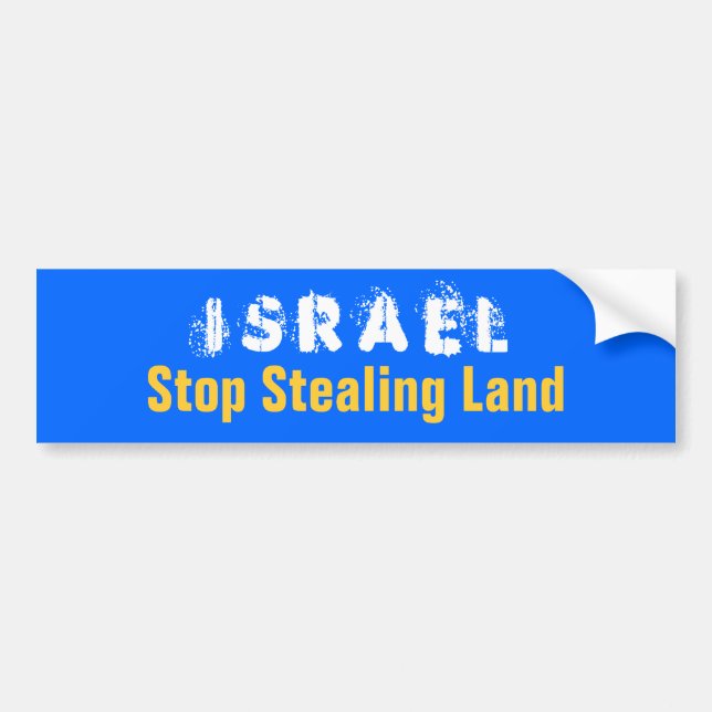 Autocollant De Voiture Arrêt de l'ISRAËL volant la terre (Devant)