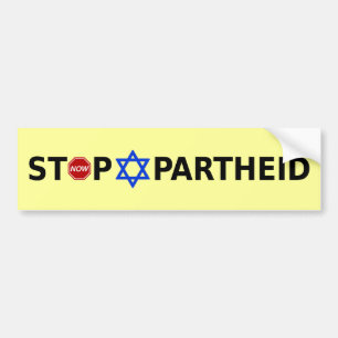 Autocollant De Voiture Arrêter l'apartheid