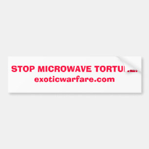 AUTOCOLLANT DE VOITURE ARRÊTEZ LA TORTURE DE MICRO-ONDE !