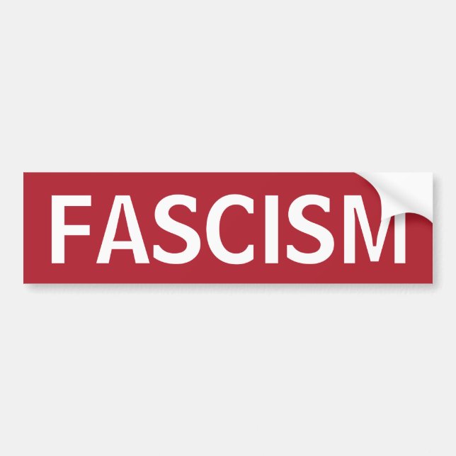 AUTOCOLLANT DE VOITURE ARRÊTEZ LE FASCISME (Devant)