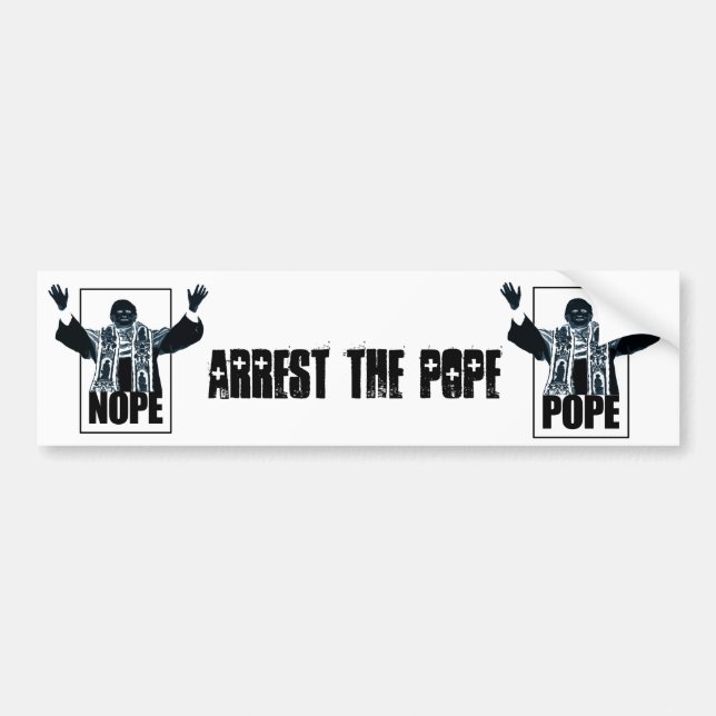 Autocollant De Voiture Arrêtez le pape (Devant)