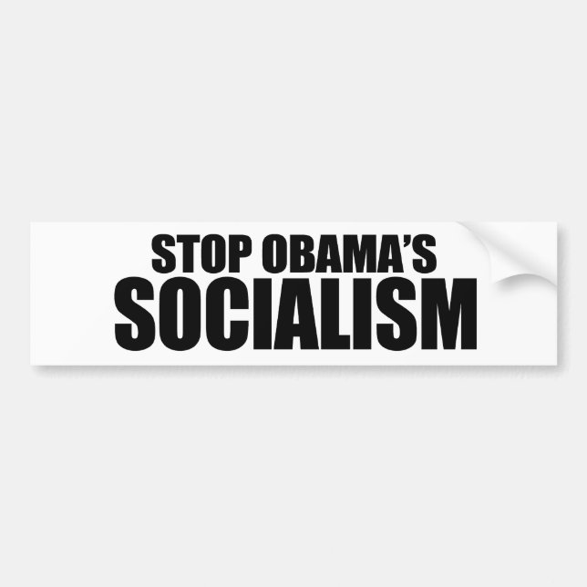 AUTOCOLLANT DE VOITURE ARRÊTEZ LE SOCIALISME D'OBAMA (Devant)