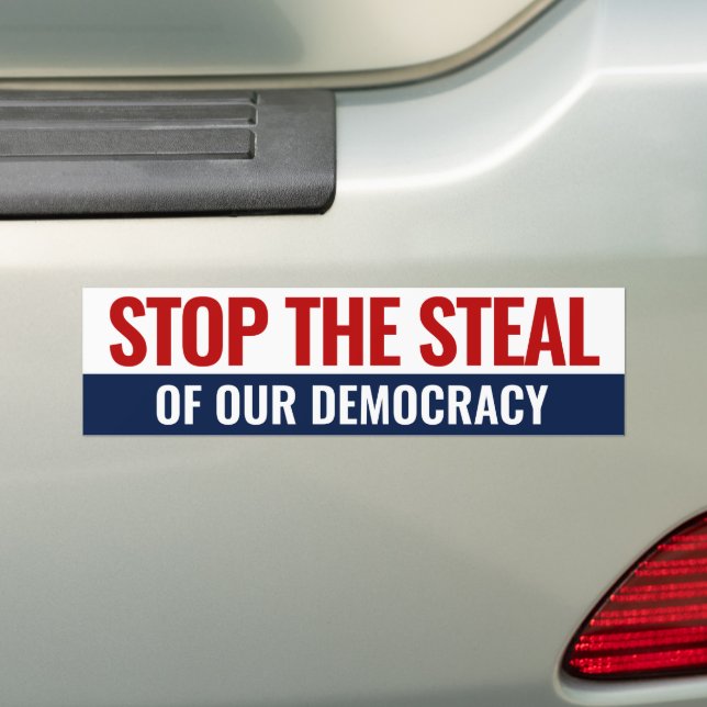 Autocollant De Voiture Arrêtez Le Vole De Notre Démocratie - Anti Trump (En voiture)