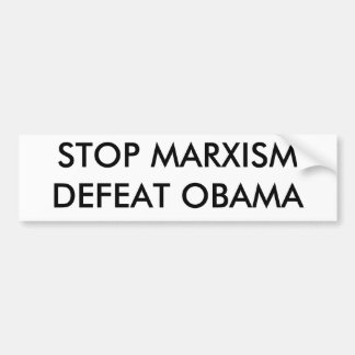 AUTOCOLLANT DE VOITURE ARRÊTEZ MARXISMDEFEAT OBAMA
