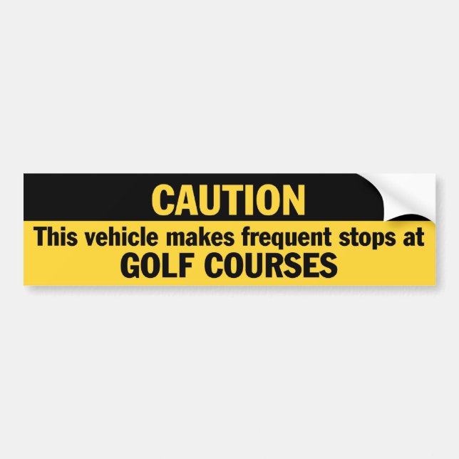 Autocollant De Voiture Arrêts fréquents (Golf) (Devant)