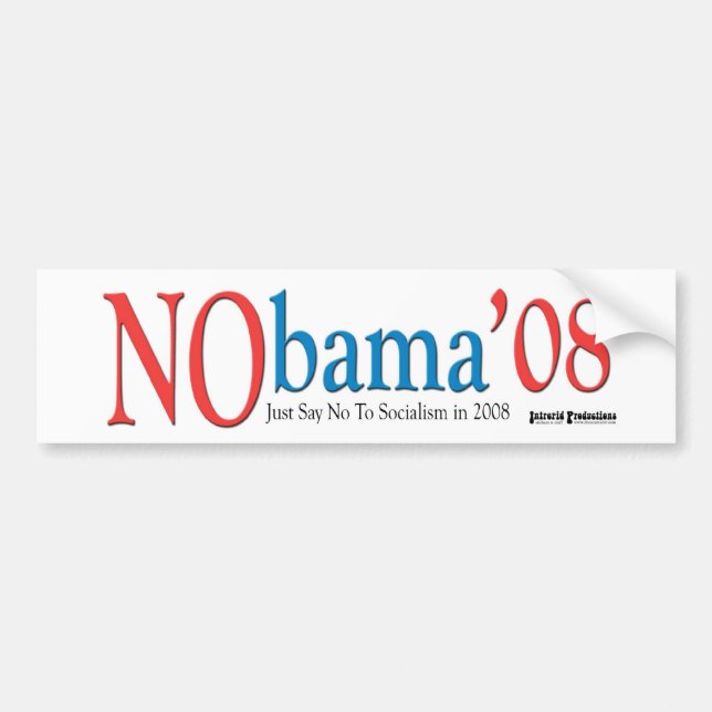 Autocollant De Voiture Arrière - plan de blanc de NObama (Devant)