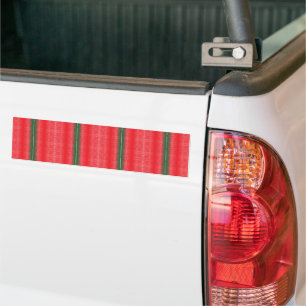 Autocollant De Voiture arrière - plan rayé rouge et vert
