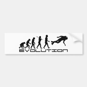 Autocollant De Voiture Art d'évolution de sport aquatique de plongée de