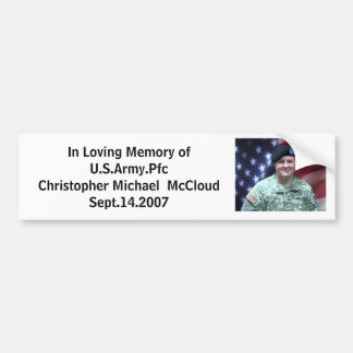 Autocollant De Voiture article, dans la mémoire affectueuse ofU.S.Army….