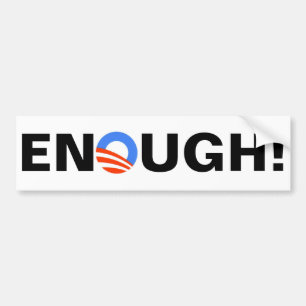 Autocollant De Voiture Assez d'Obama