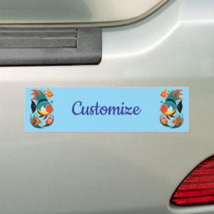Autocollant De Voiture Assortiment de poissons tropicaux Thunder_Cove