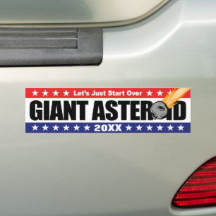 Autocollant De Voiture Astéroïde géant Commençons - Changer d'année