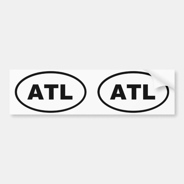 Autocollant De Voiture ATL Atlanta Oval (Devant)
