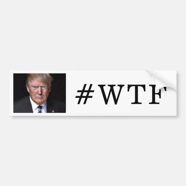 Autocollant De Voiture Atout d'Anti-Donald de #WTF (Devant)