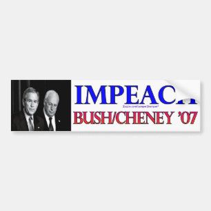 Autocollant De Voiture Attaquez Bush/Cheney