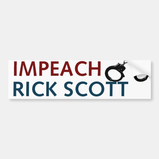 Autocollant De Voiture Attaquez l'autocollant de Rick Scott (Devant)