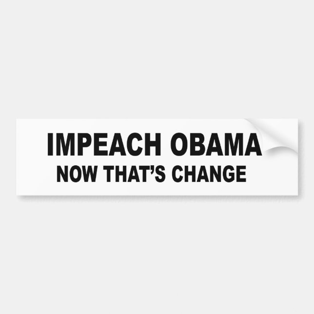 Autocollant De Voiture Attaquez Obama - maintenant qu'est le changement (Devant)