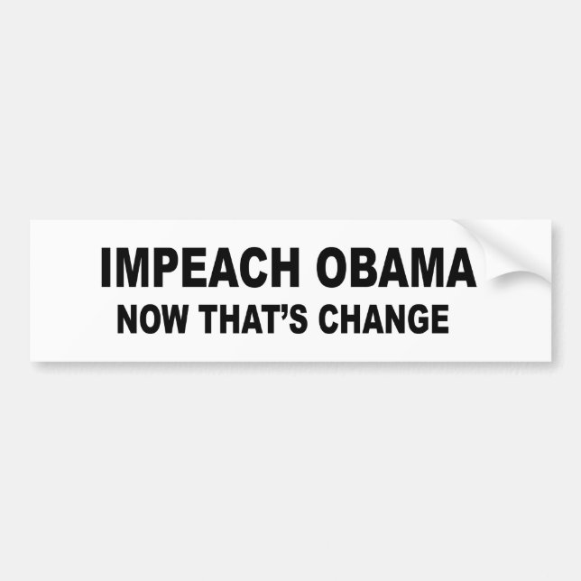 Autocollant De Voiture Attaquez Obama - maintenant qu'est le changement (Devant)