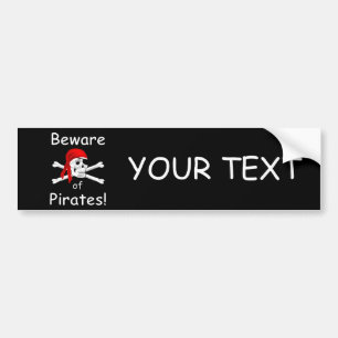 Autocollant De Voiture Attention au Sticker pare-chocs Pirates