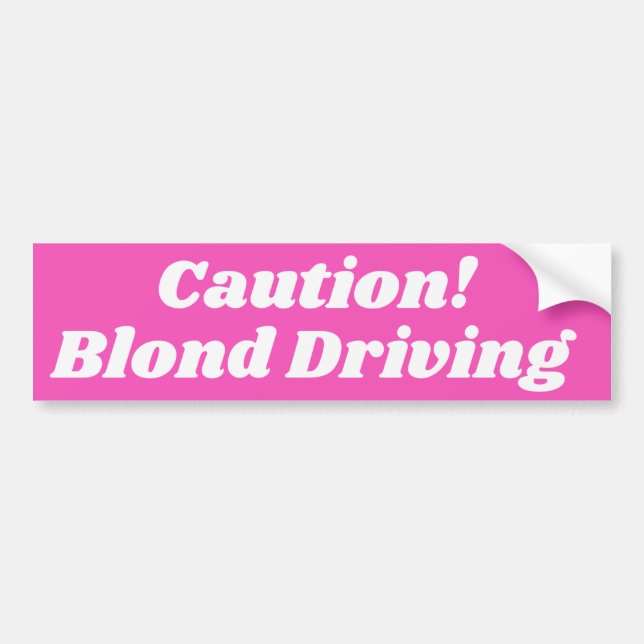 Autocollant De Voiture ATTENTION Conduite blonde (Devant)