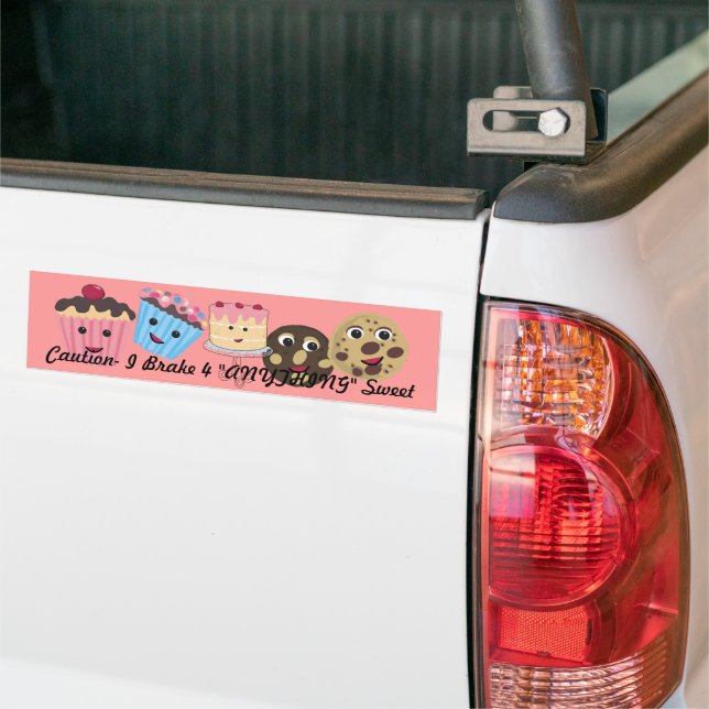 Autocollant De Voiture Attention je freine pour "TOUT" Sweet (Sur camion)
