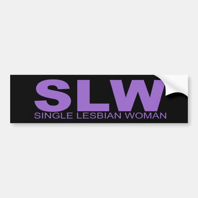 Autocollant De Voiture Attitudes - "femme lesbienne célibataire " (Devant)
