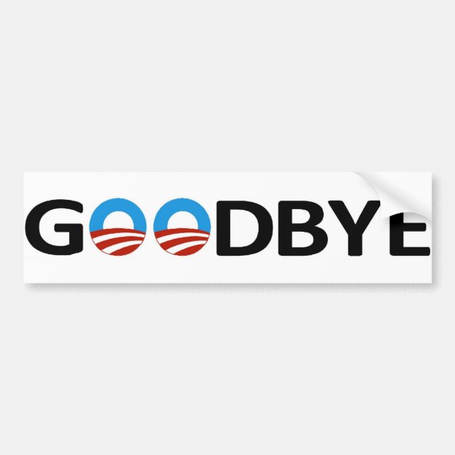 Autocollant De Voiture Au revoir adhésif pour pare-chocs d'Obama (Devant)