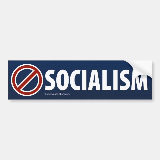 Autocollant De Voiture AUCUN adhésif pour pare-chocs de SOCIALISME (Devant)