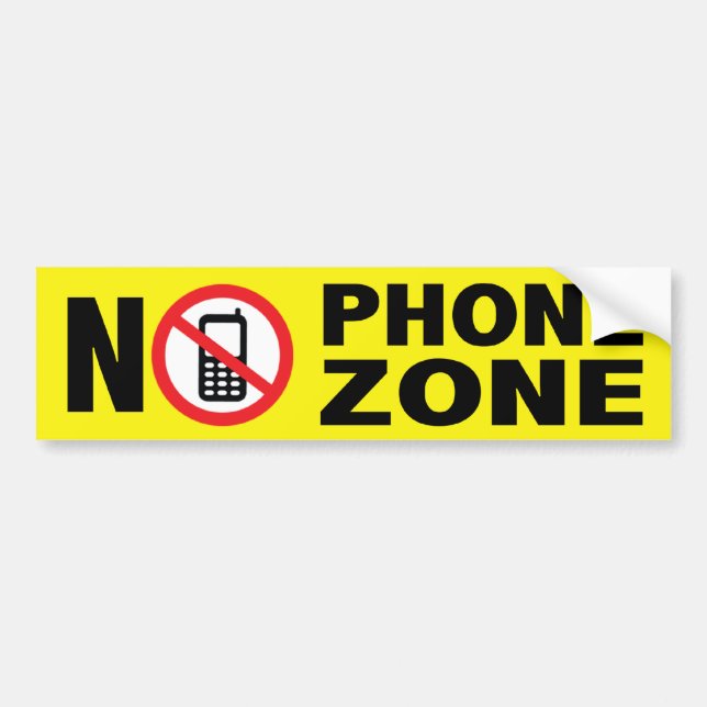 Autocollant De Voiture Aucun adhésif pour pare-chocs de zone de téléphone (Devant)