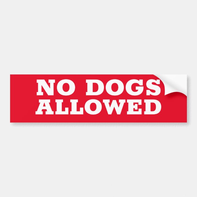 Autocollant De Voiture AUCUN CHIEN Symbole/autocollant autorisé (Devant)