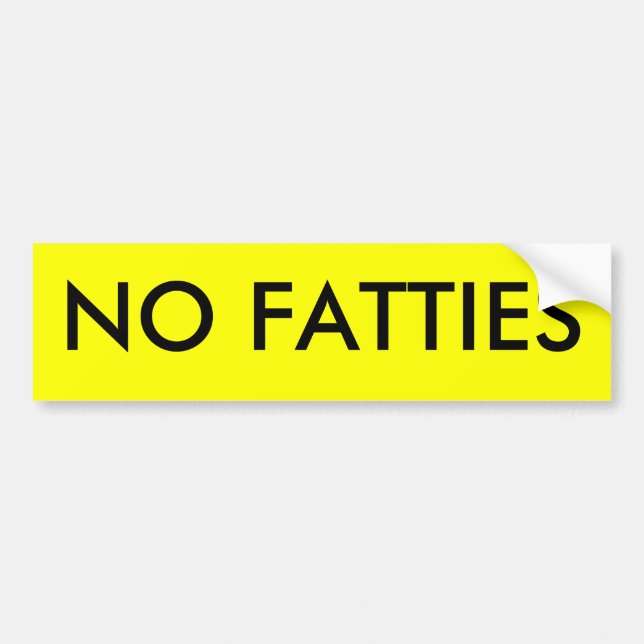 AUTOCOLLANT DE VOITURE AUCUN FATTIES (Devant)