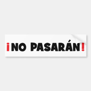 Autocollant De Voiture Aucun Pasaran !