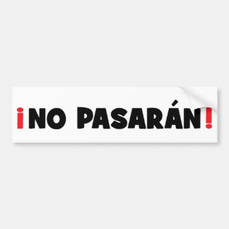Autocollant De Voiture Aucun Pasaran !