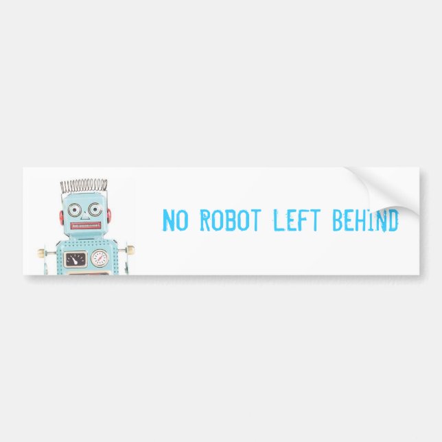 Autocollant De Voiture Aucun robot laissé (Devant)
