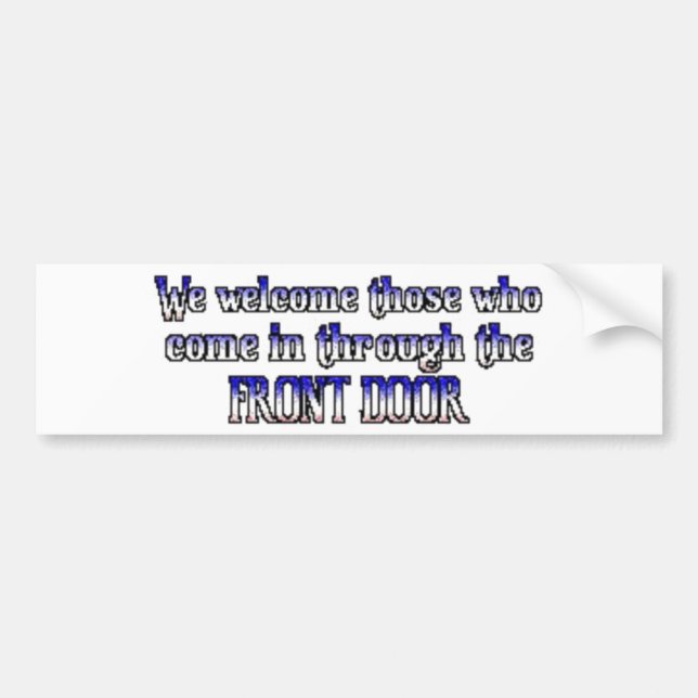 Autocollant De Voiture Aucune immigration illégale (Devant)