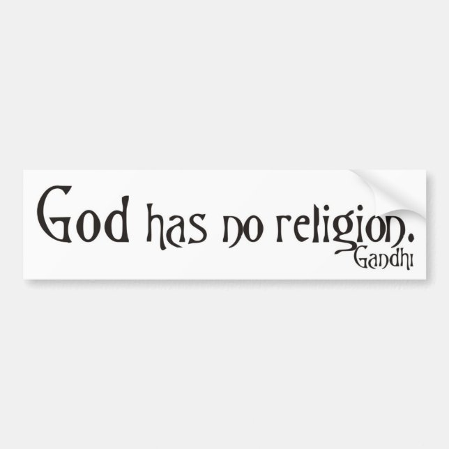 Autocollant De Voiture Aucune religion (Devant)